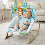 Silla Mecedora Musical para Bebé ✨🎶 | Seguridad, Confort y Diversión