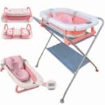 🛁 Bañeras con cojín con o sin soporte ergonómico – baño seguro para tu bebé👶✨